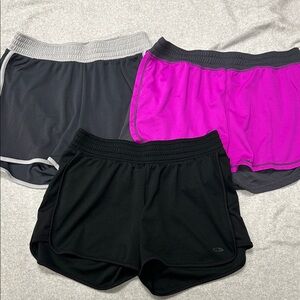 Champion Women's Athletic Shorts - Black, Gray, and Pink